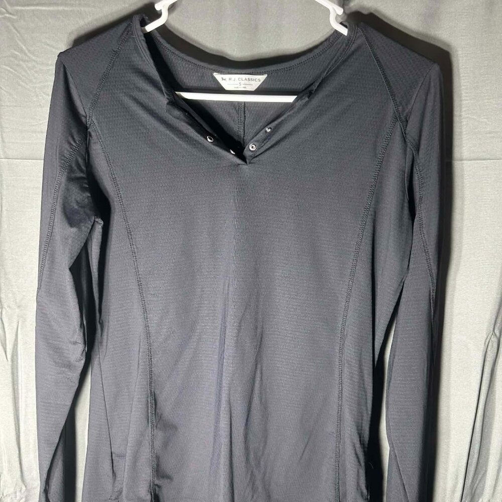 RJC V Neck Button Long Sleeve Henley Shirt
